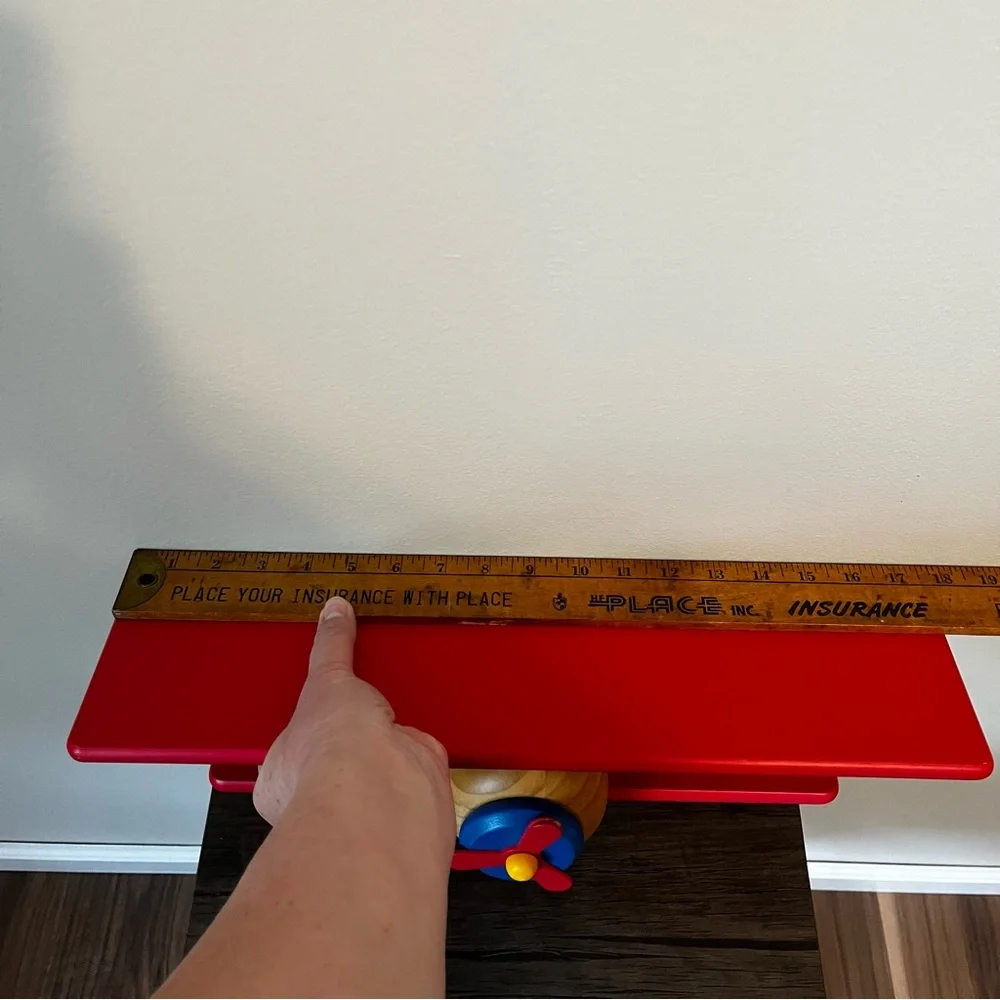 Restore & Restyle Kids Wood Airplane Shelf Primary Colors